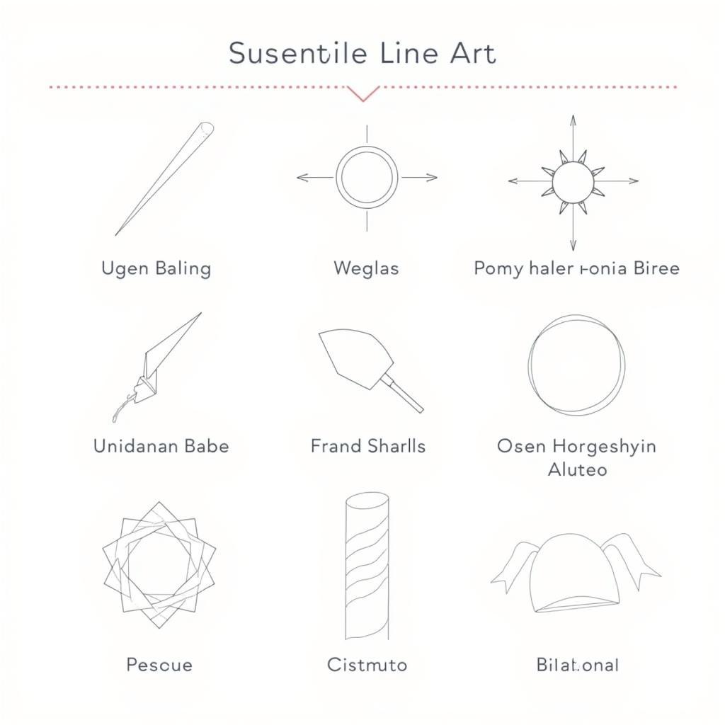 Various Minimalist Line Art Styles