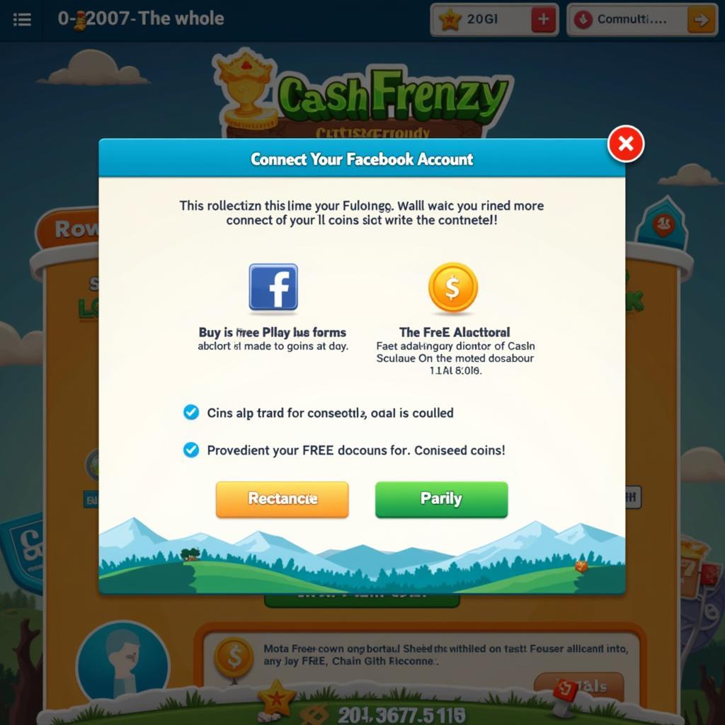 Cash Frenzy Facebook Connect Bonus