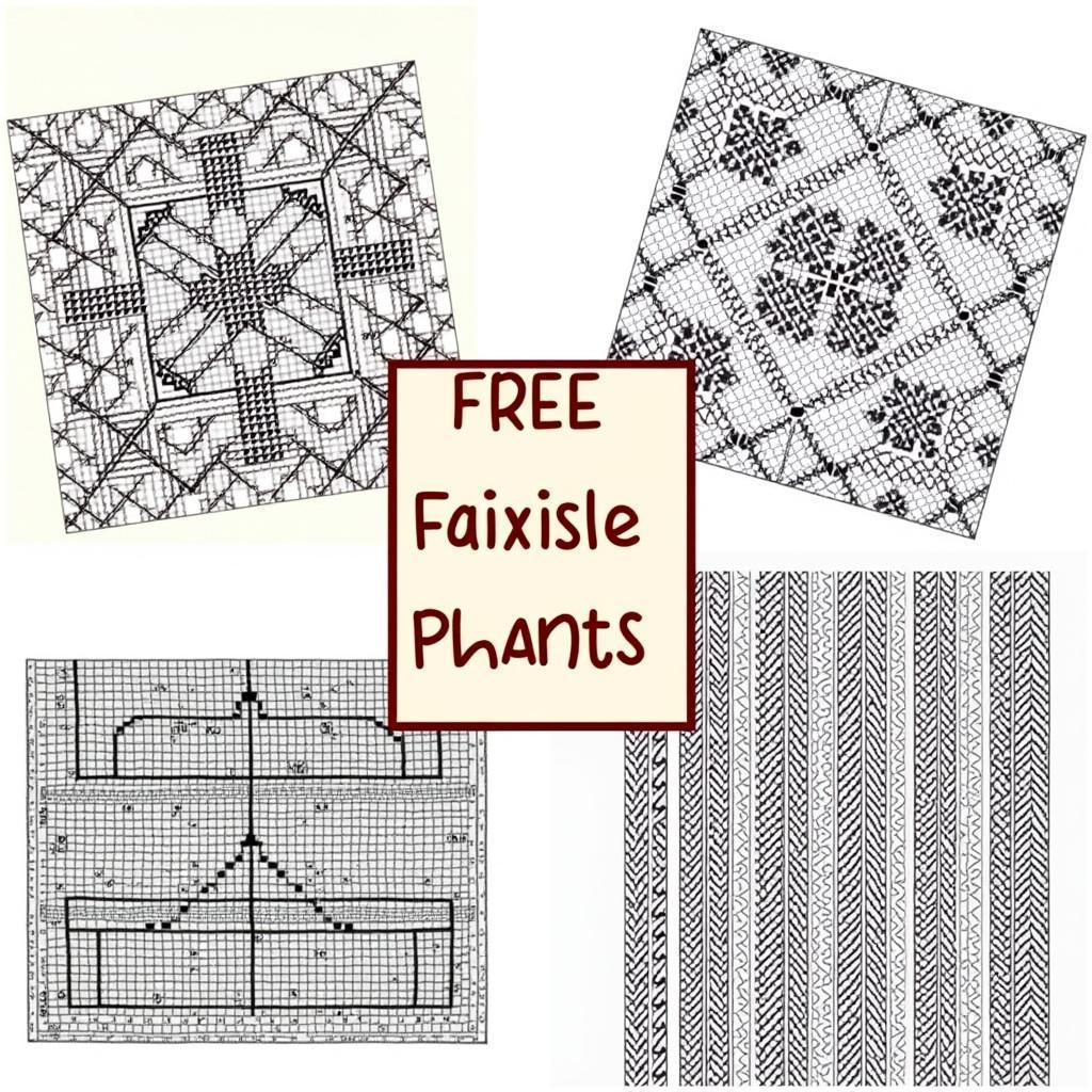 A collection of free fair isle knitting charts