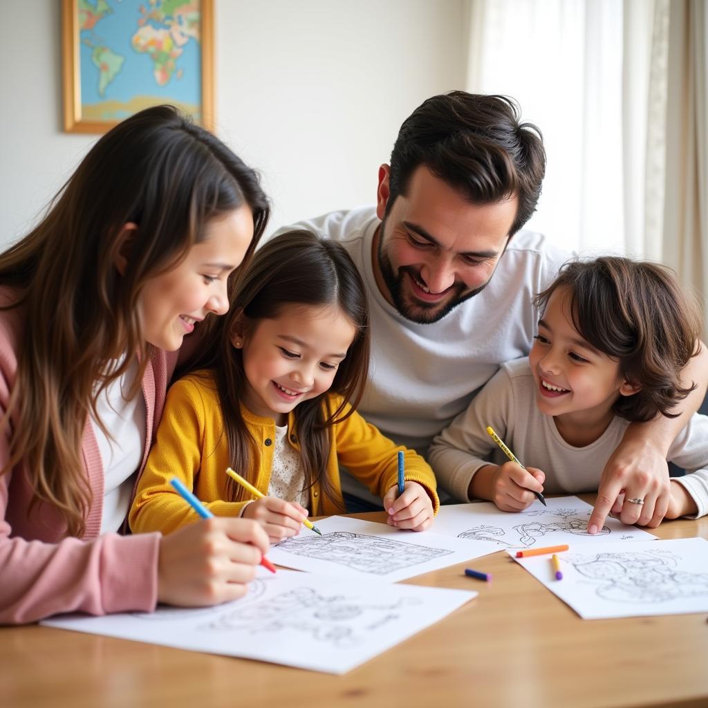 Family Bonding Over Free Coloring Books