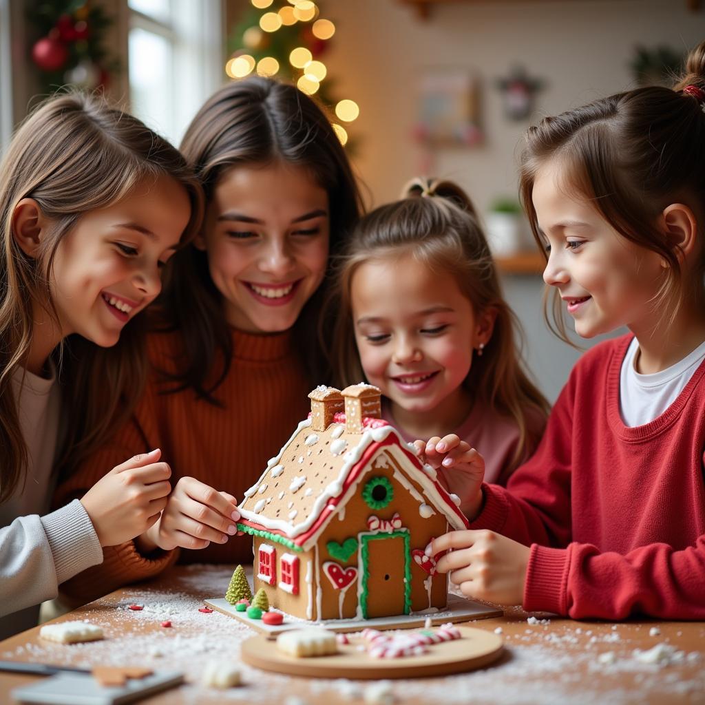 Decorating an Allergy Free Gingerbread House