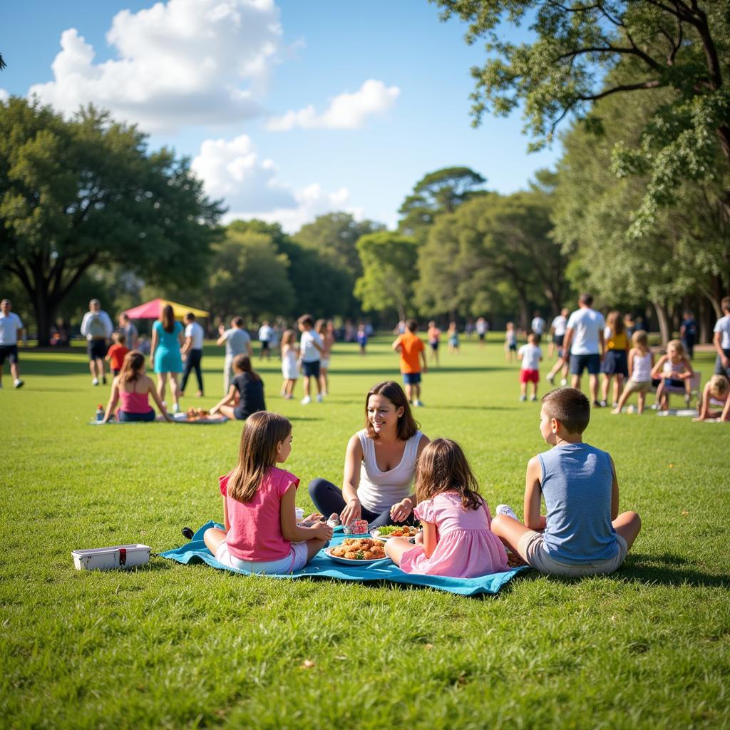 Family fun day at the park in West Palm Beach