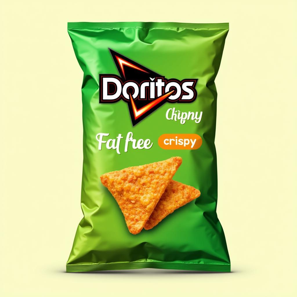 Conceptual image of fat free Doritos