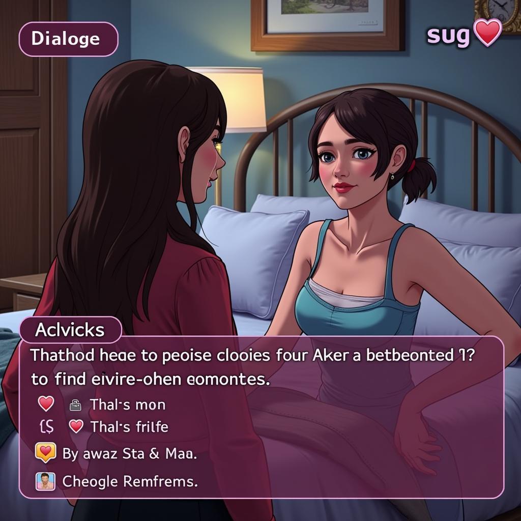 Female Protagonist Making Choices in Gameplay