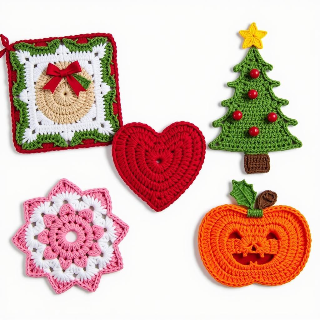 Festive Crochet Kitchen Decorations