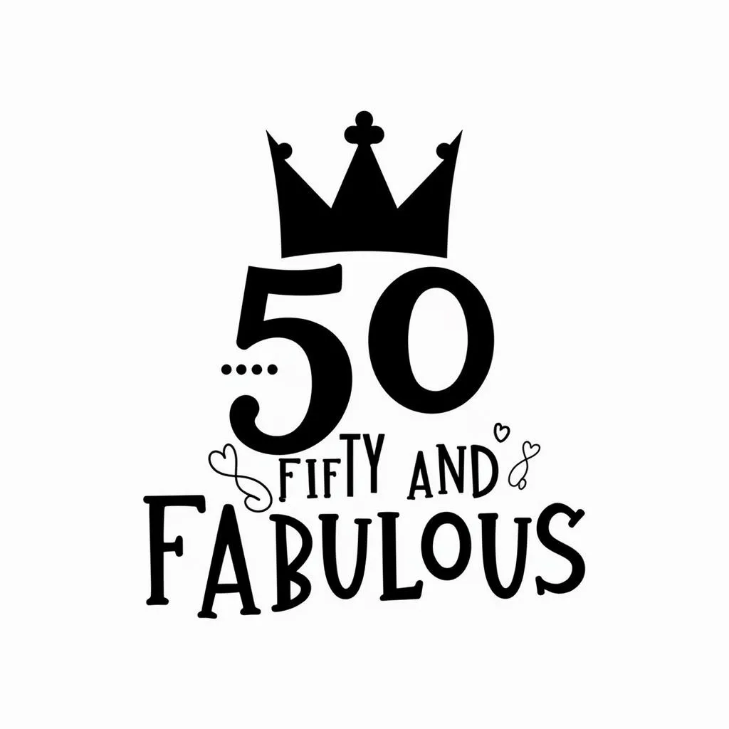 Crown SVG for 50th Birthday