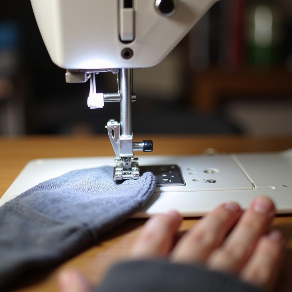 Fingerless Gloves Sewing in Progress