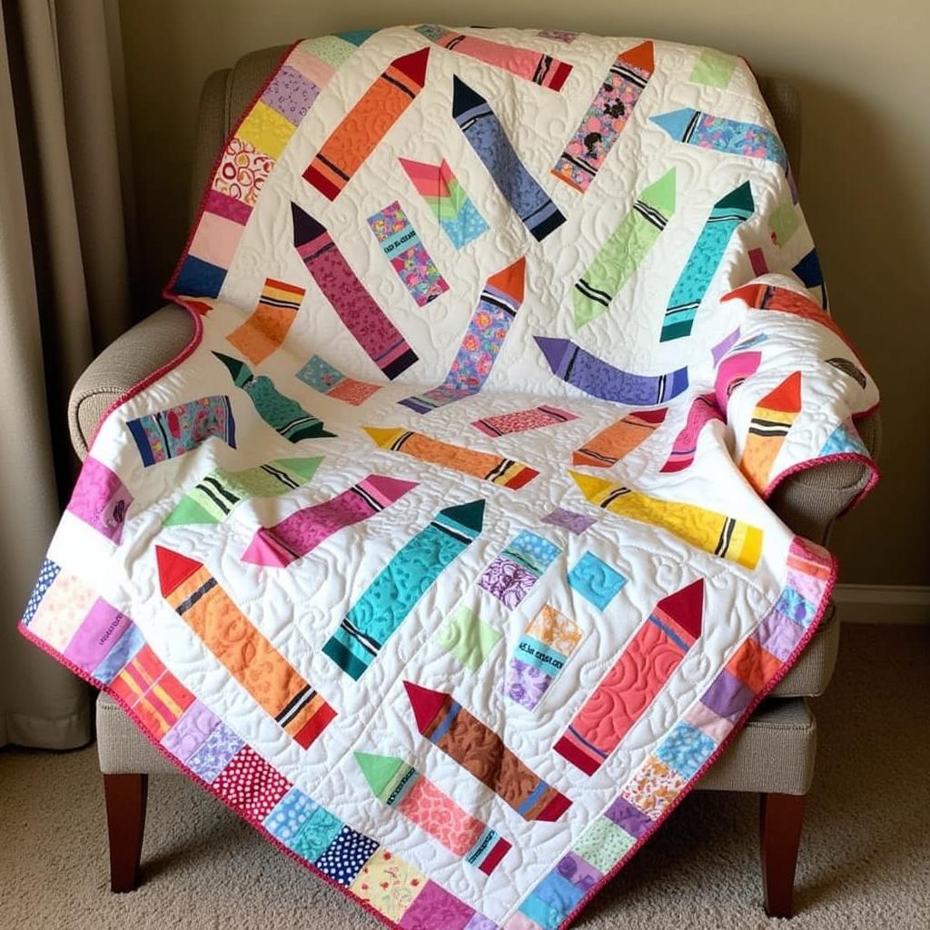 Showcasing a Completed Crayon Quilt