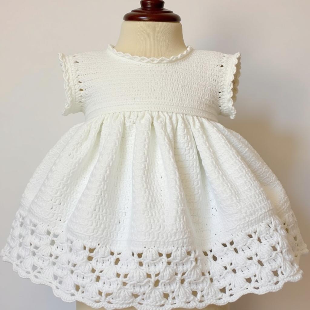 Finished Crochet Christening Dress