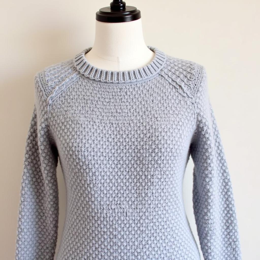 Finished Crochet Crew Neck Sweater