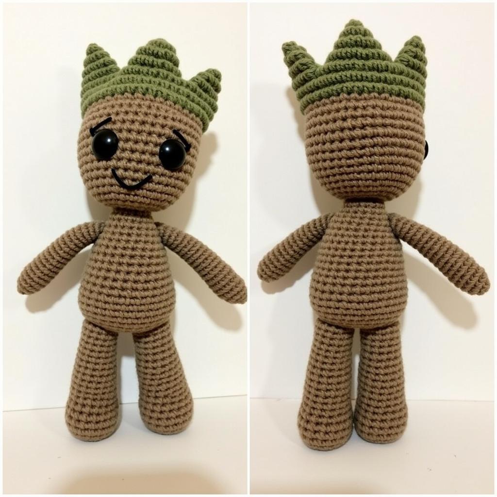 Finished Groot Crochet Project