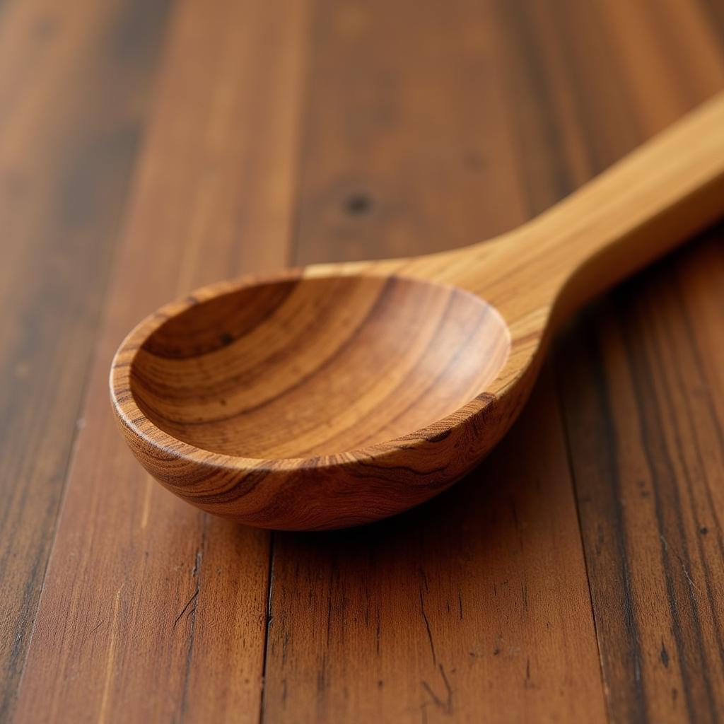 Finished Hand-Carved Wooden Spoon