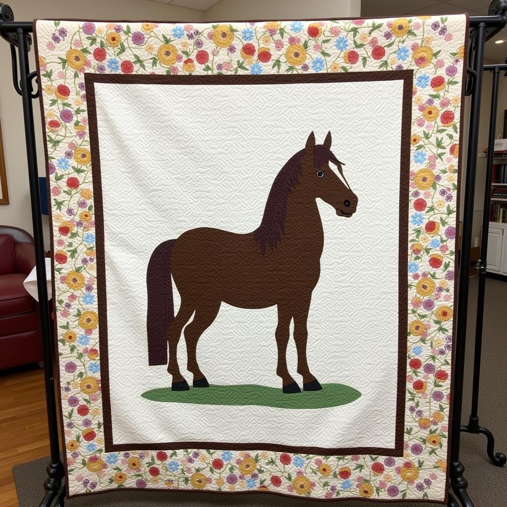 Stunning Horse Quilt Displayed 