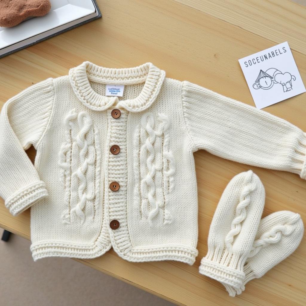 A completed handmade children's sweater