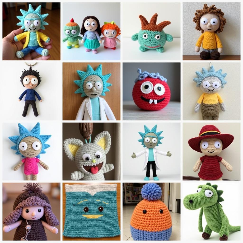 Showcasing Finished Rick and Morty Crochet Projects