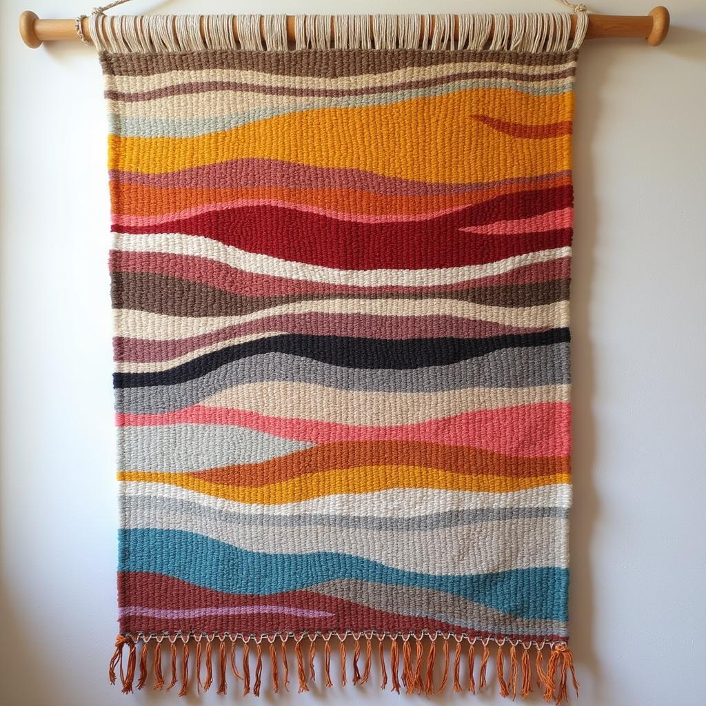 A Beautifully Woven Wall Hanging Made with a Free Pattern