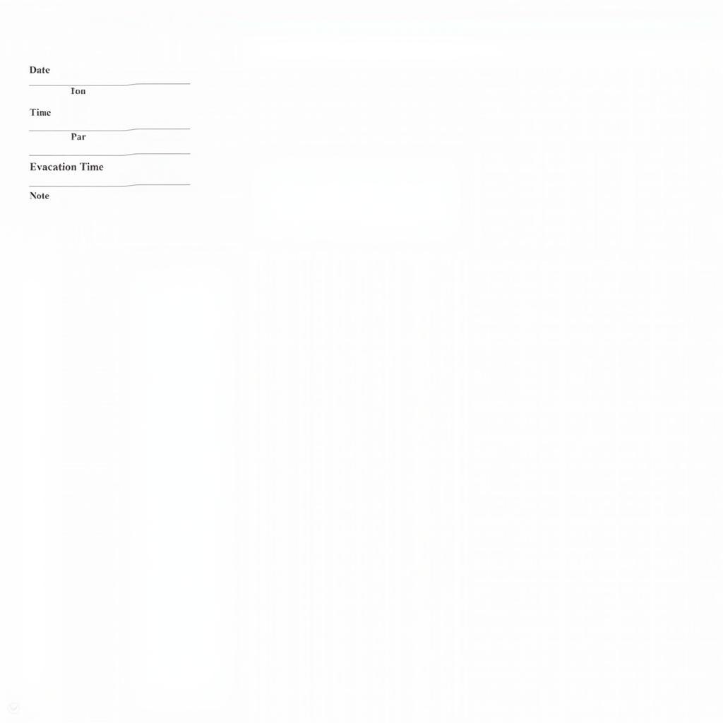 Example of a Fire Drill Log Template