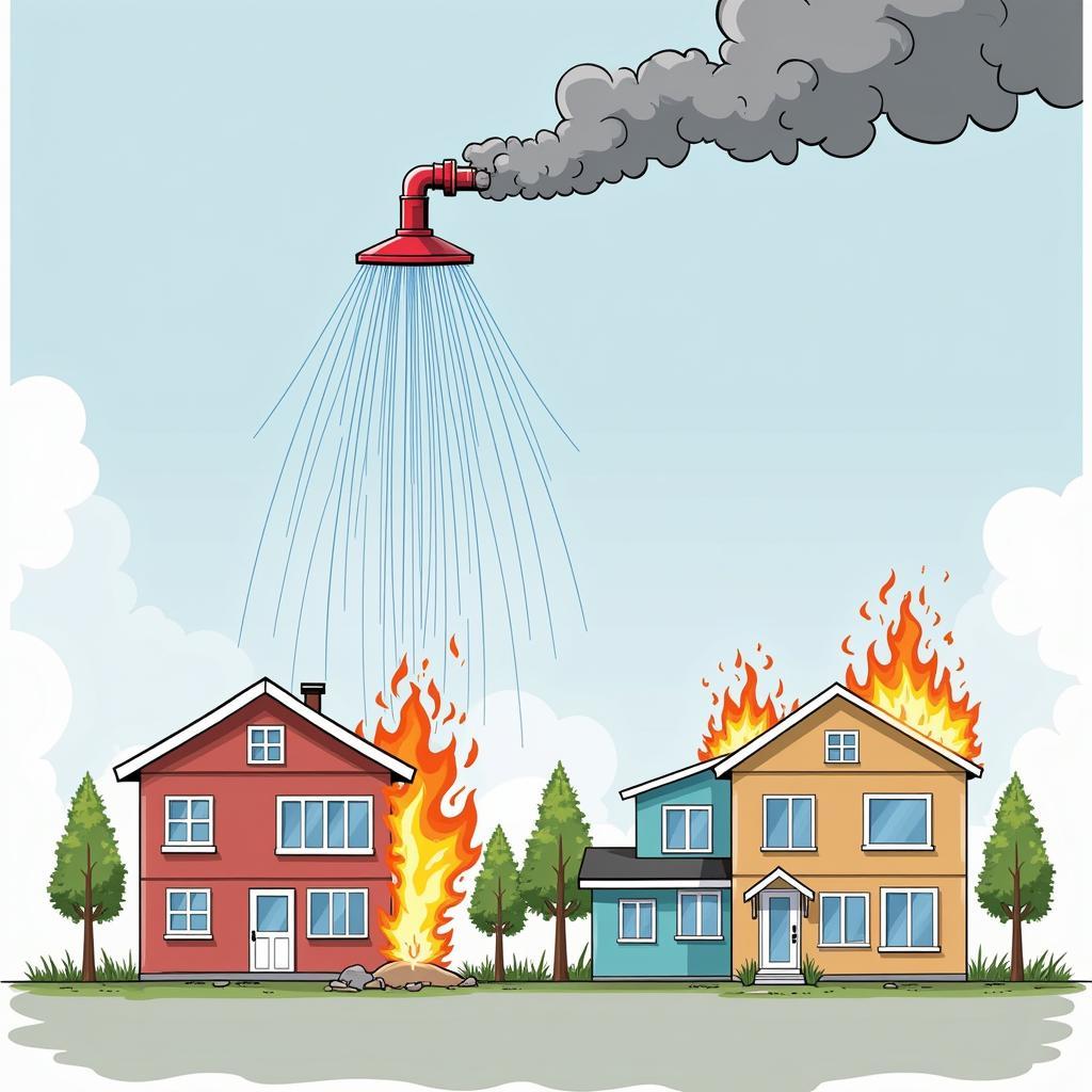 Fire Sprinkler System Activating