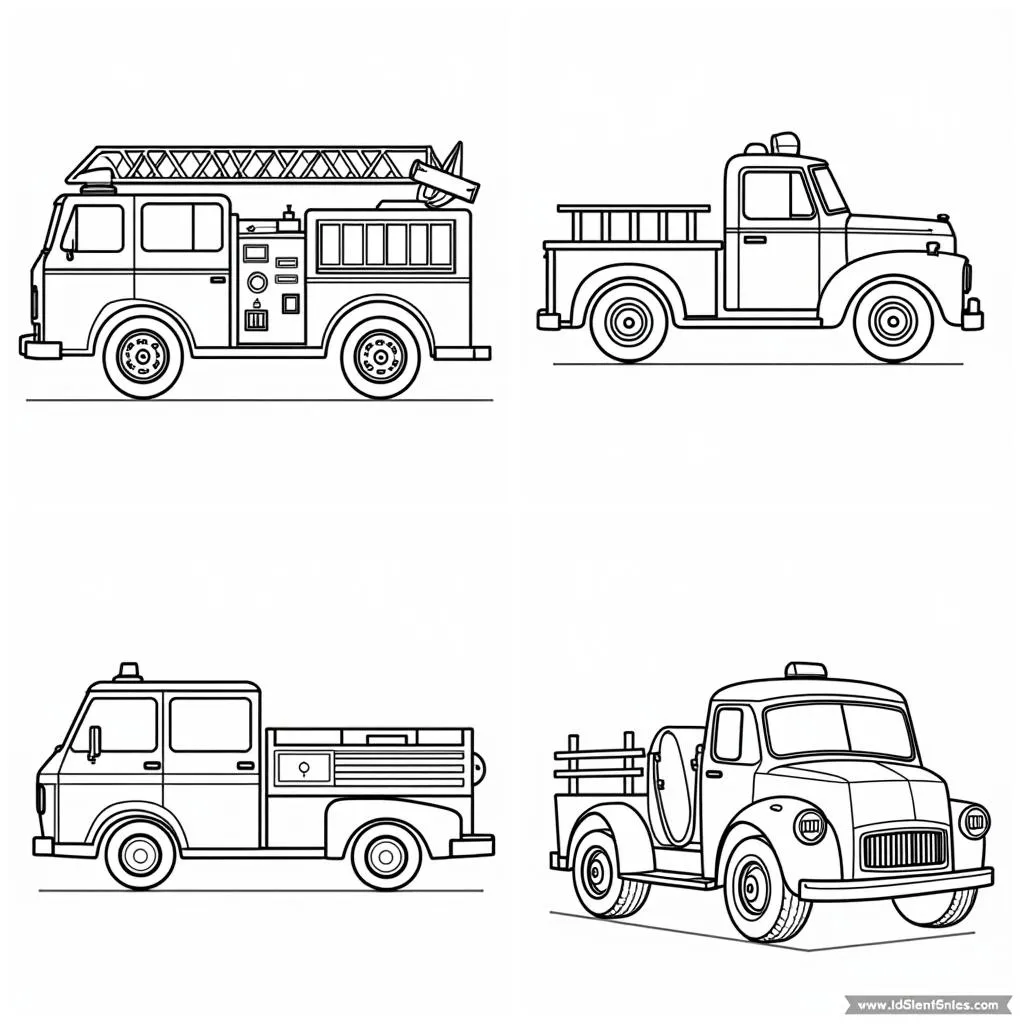 Printable Firetruck Coloring Pages for Kids