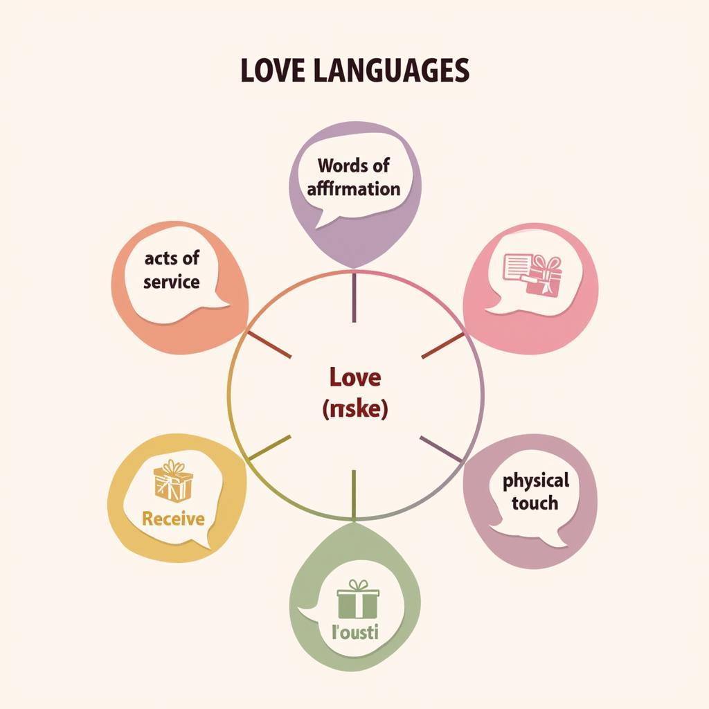 Couple reviewing a five love languages diagram