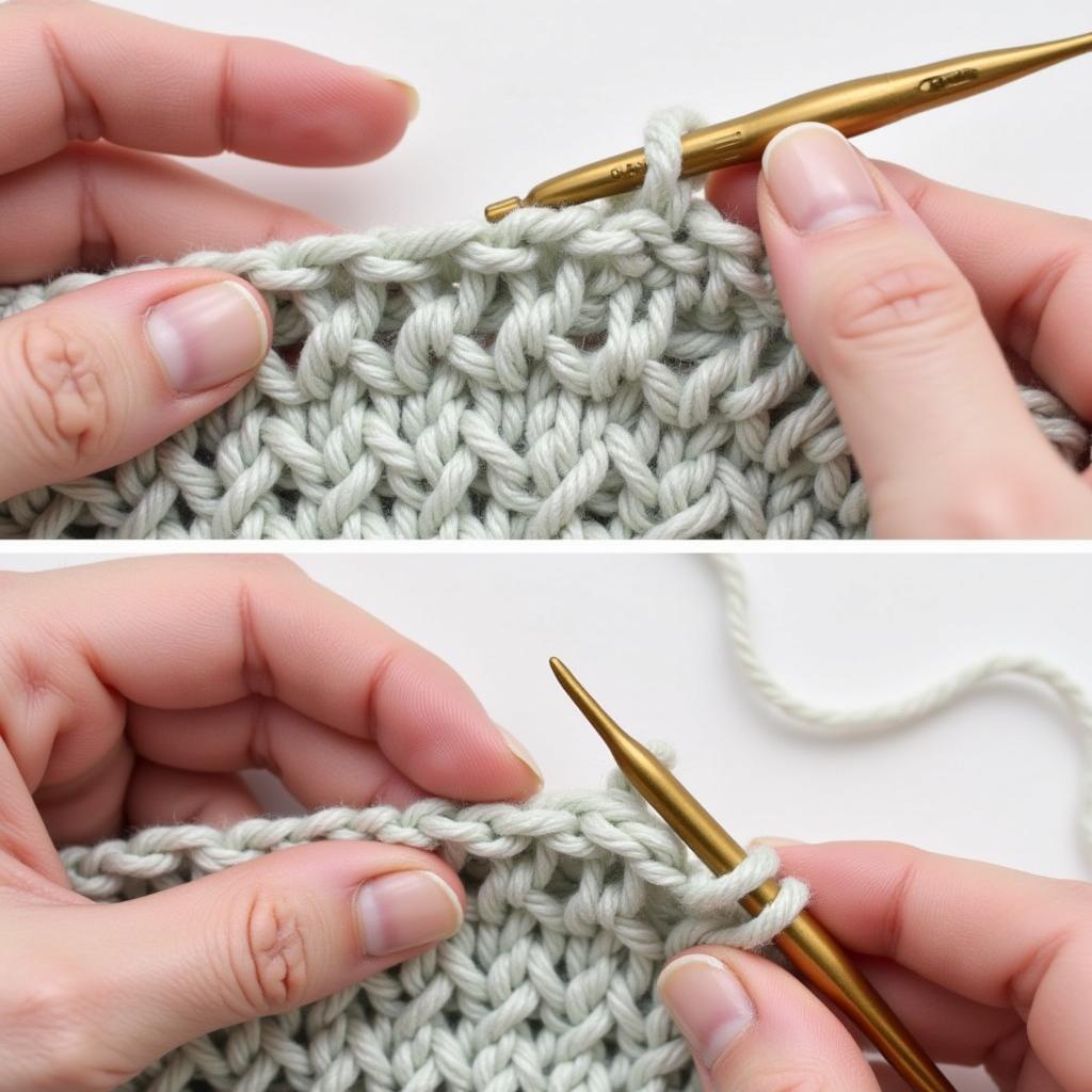 Fixing Dropped Stitches in Knitting