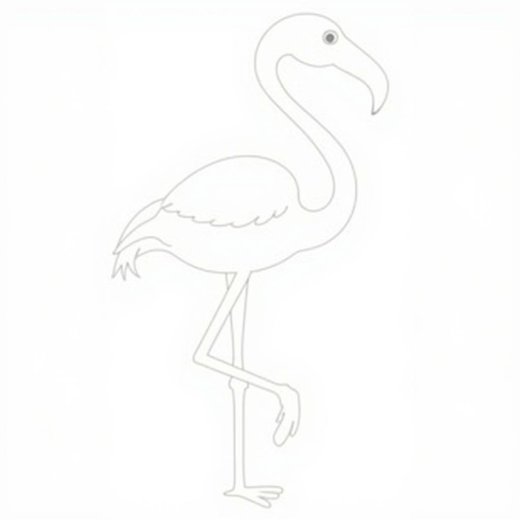 Flamingo Coloring Page for Kids