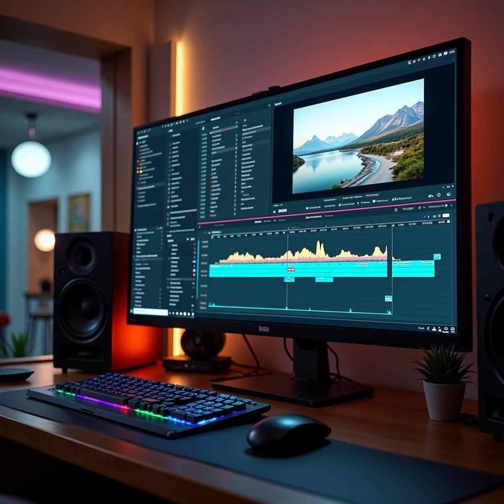 Flicker-free video editing setup