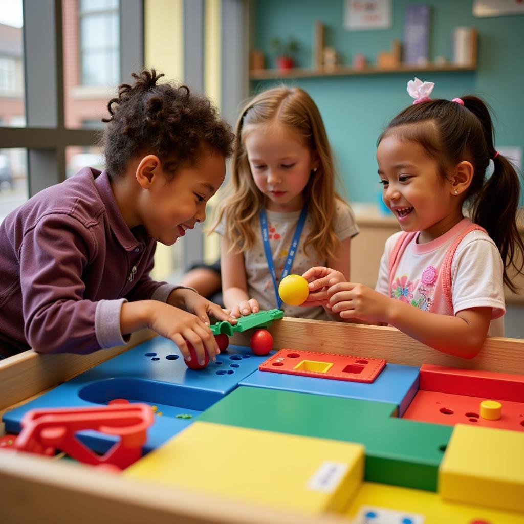 Interactive exhibits at the Flint Children's Museum