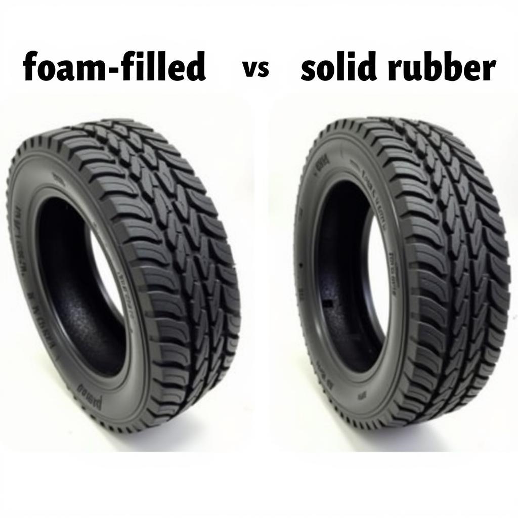 Comparison of Foam-Filled and Solid Rubber Lawn Mower Tires