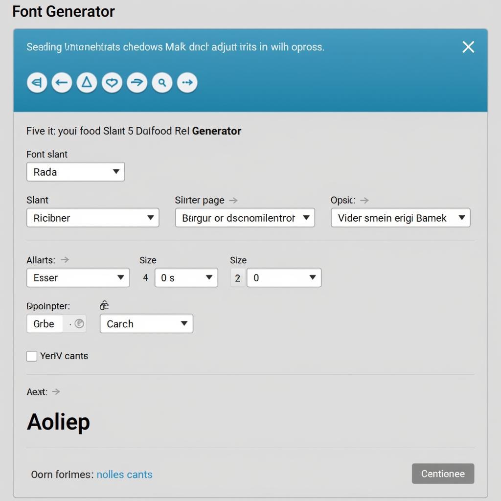 Customizing a font using an online generator