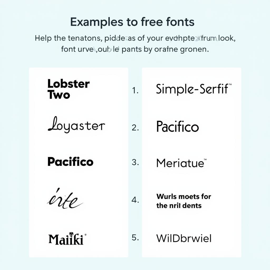 Font Pairing Examples