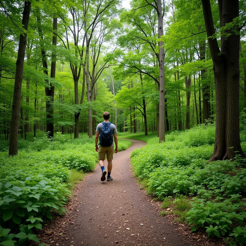 Hiking trails in For-Mar Nature Preserve