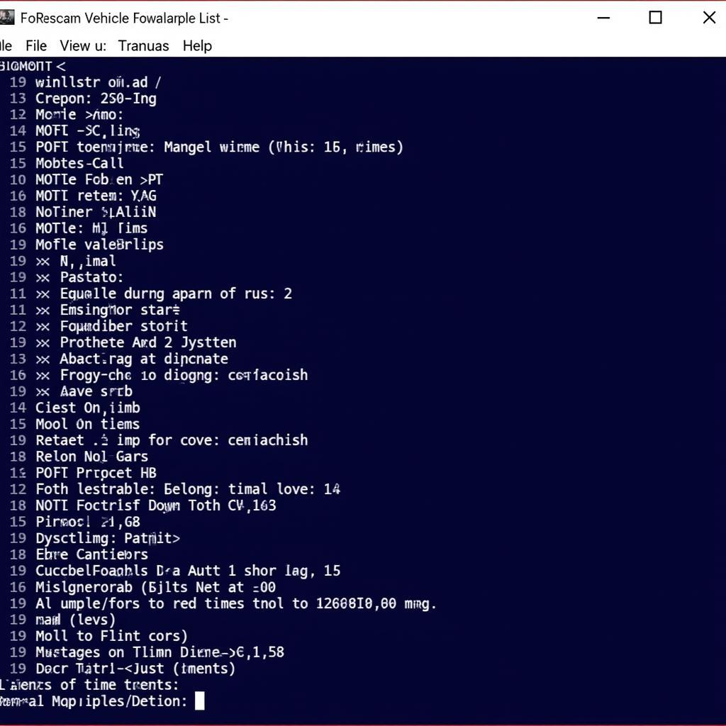 FORScan Module List