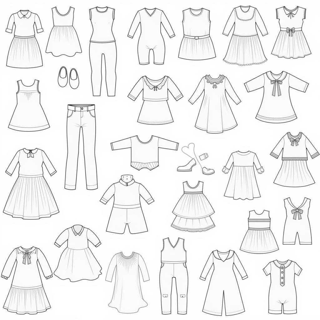 Collection of free 18 doll clothes patterns PDF