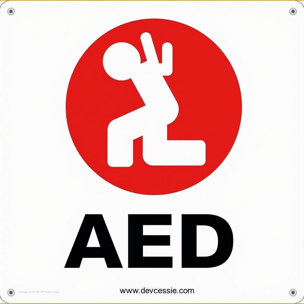 Free printable AED sign template