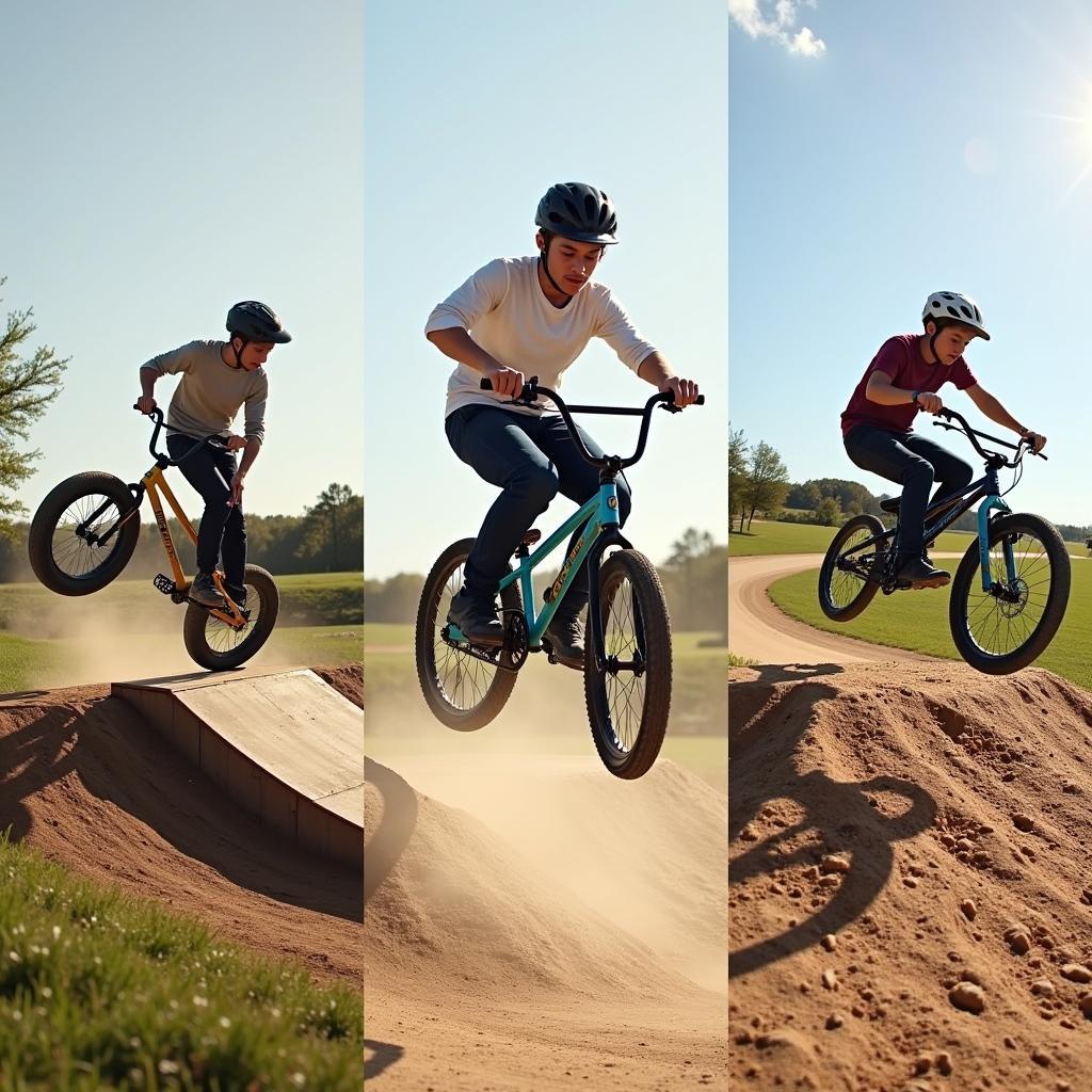 BMX riders showcasing different riding styles