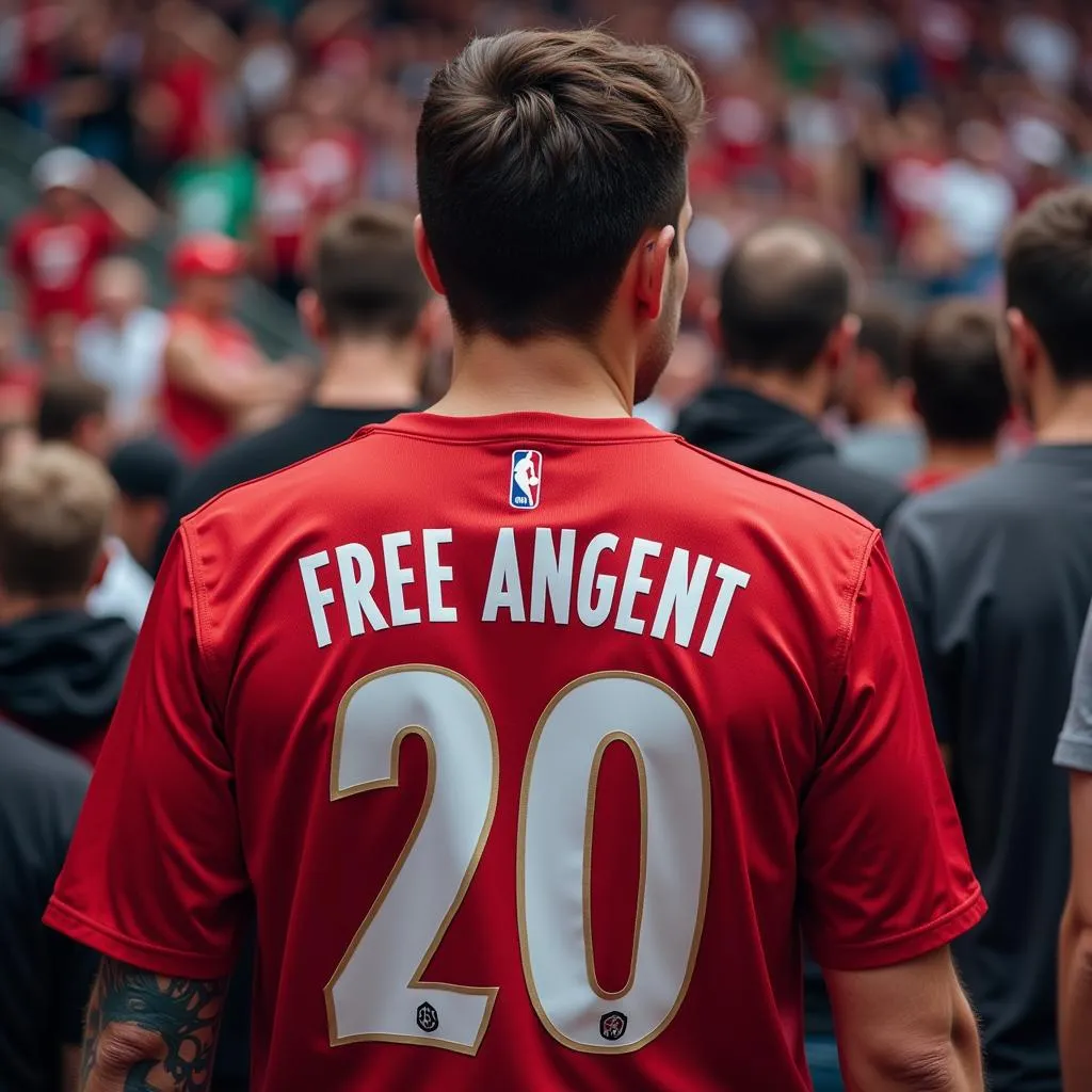 Free Agent Jersey Fan Celebrating a Player's Legacy