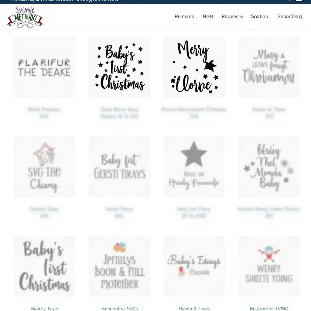 Website offering free baby's Christmas SVG downloads