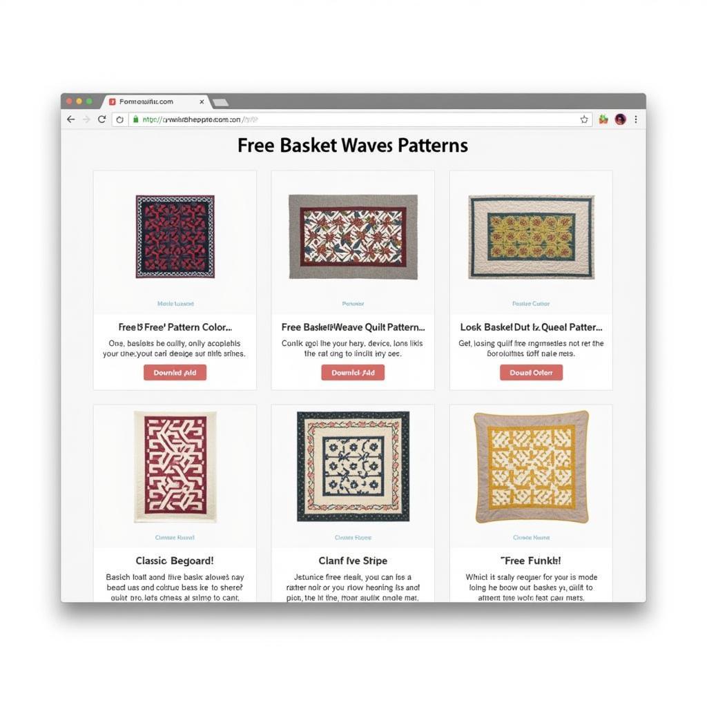 Free Basket Weave Quilt Patterns Online