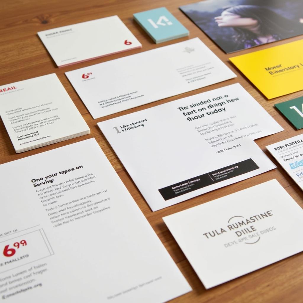 Free Business Card Samples Spread on a Table