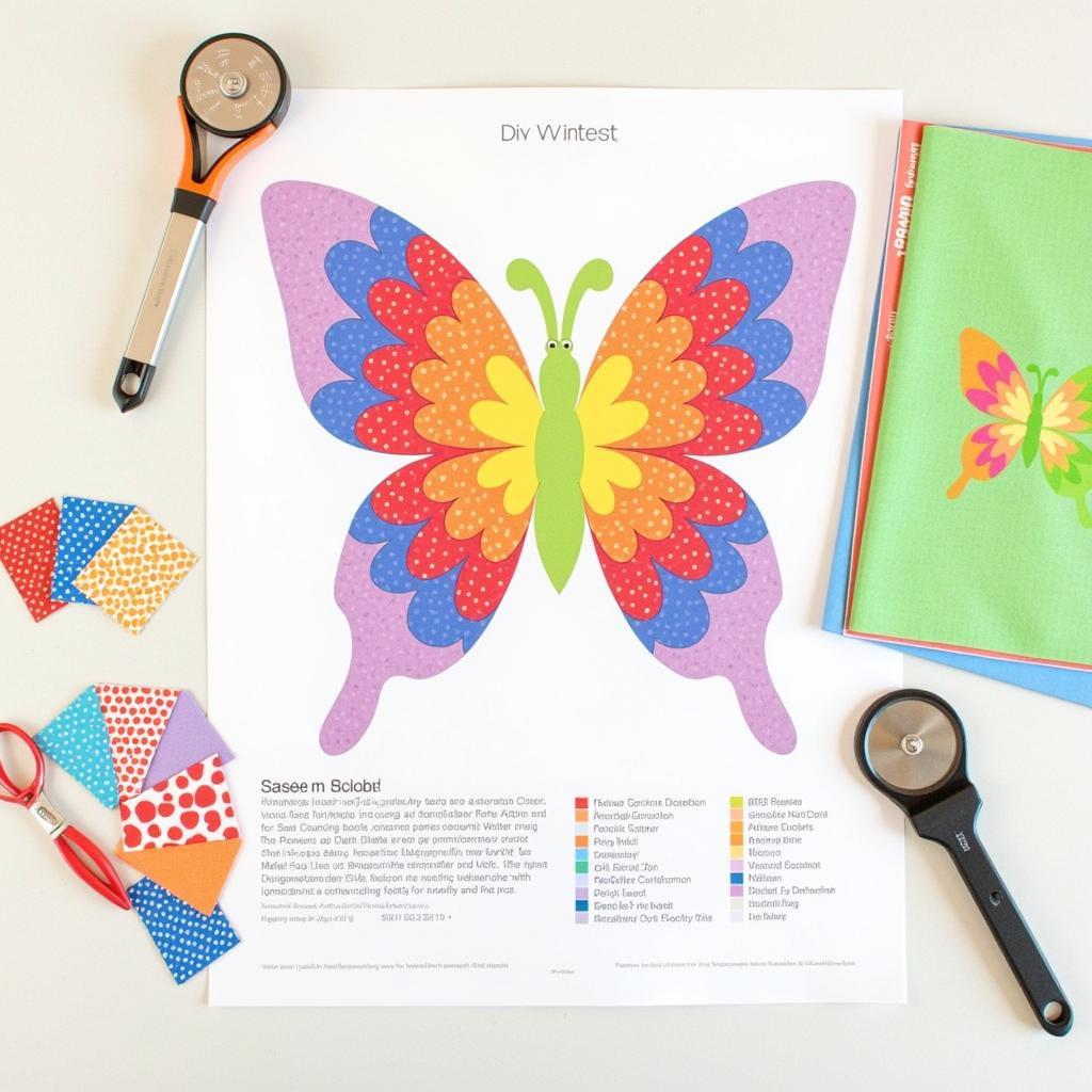 Beginner-friendly free butterfly paper piecing pattern