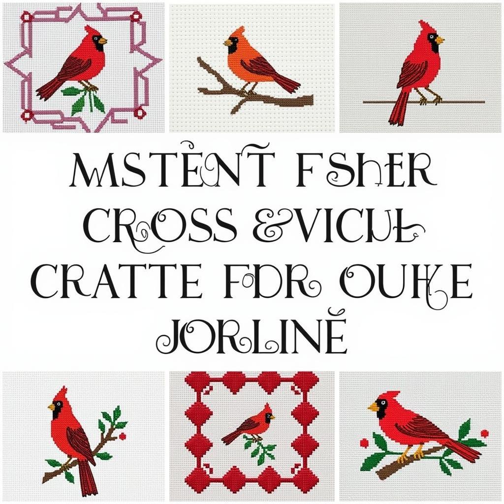 Various Free Cardinal Cross Stitch Patterns Available Online