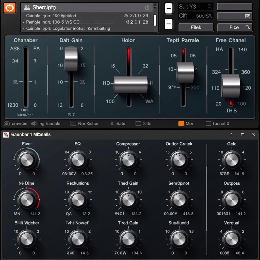 A typical free channel strip plugin interface