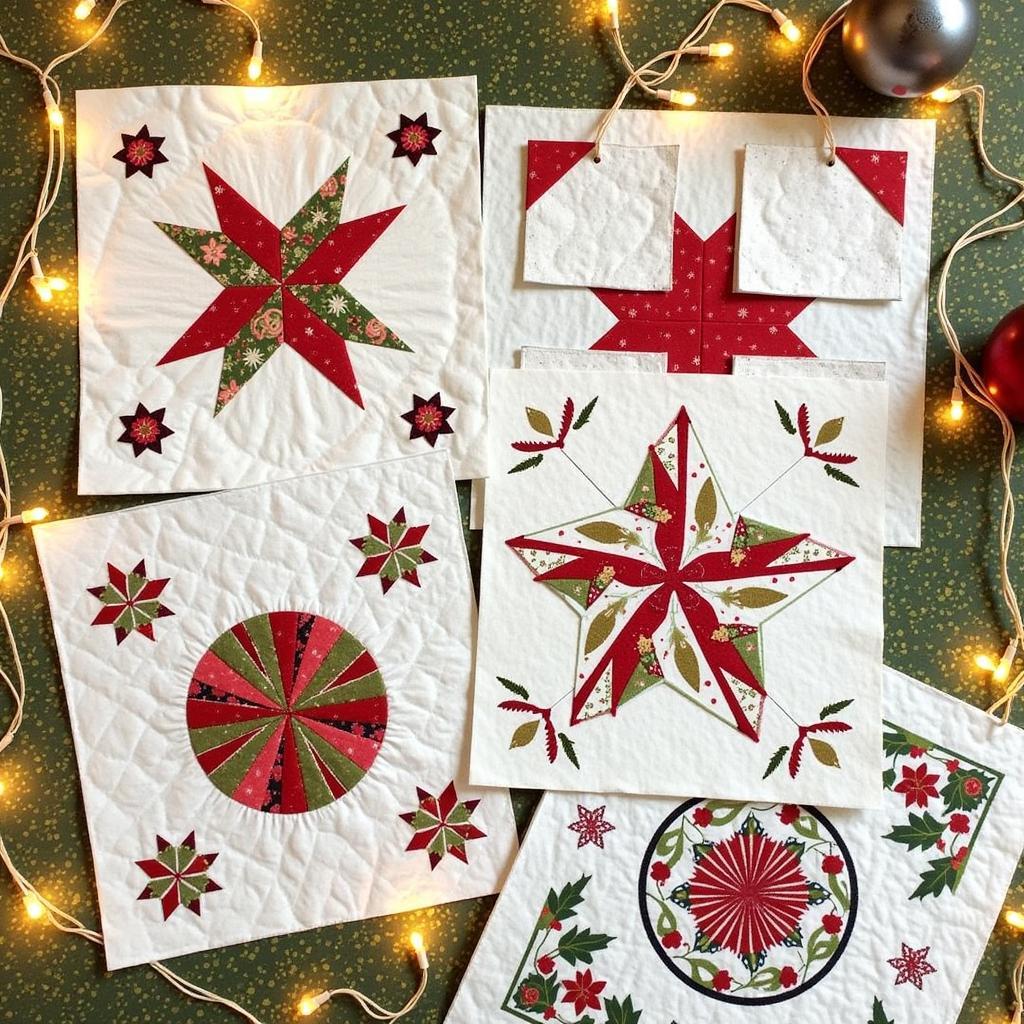 Festive Free Christmas Paper Piecing Patterns