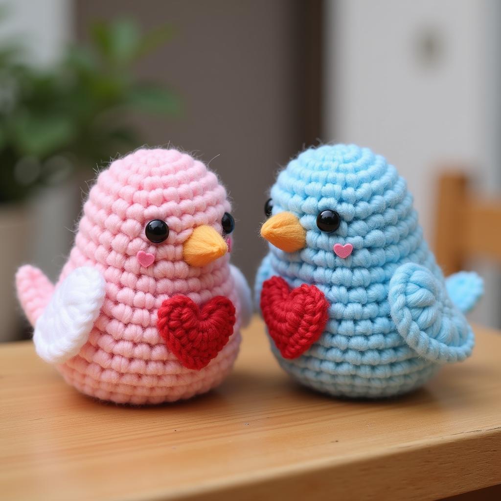 Free Crochet Amigurumi Love Birds Pattern