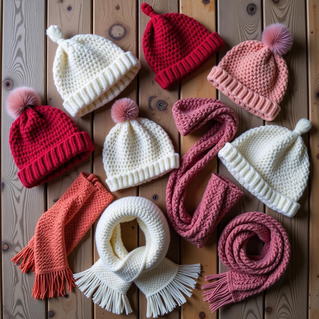 Winter Collection of Free Crochet Hat and Scarf Set Patterns