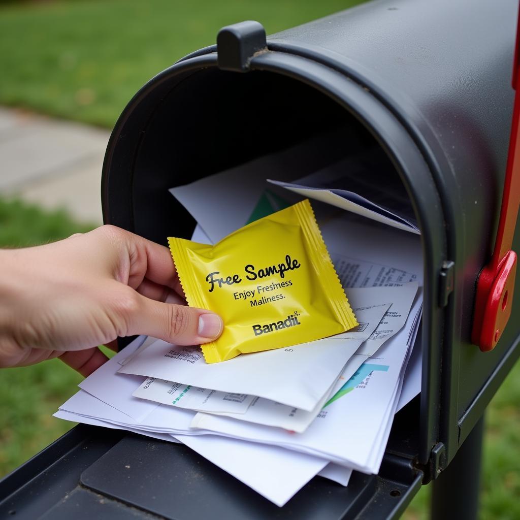 Checking the mailbox for free deodorant samples