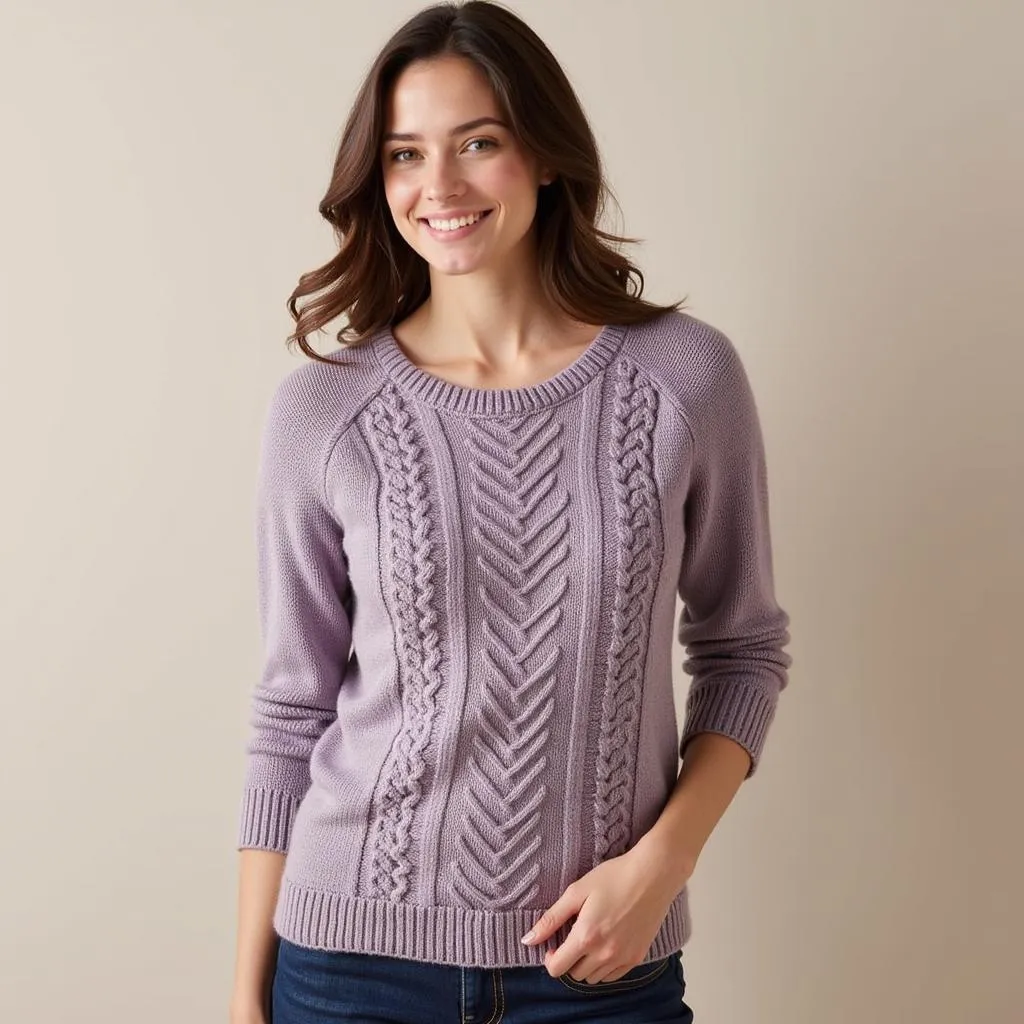 Free DK knitting patterns for ladies: Cozy sweater