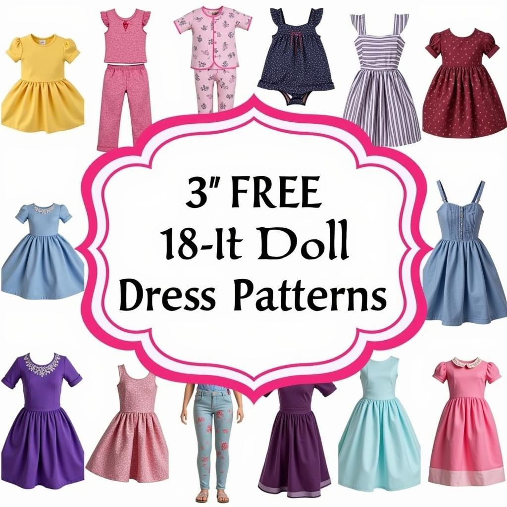 Collection of Free Doll Dress Patterns