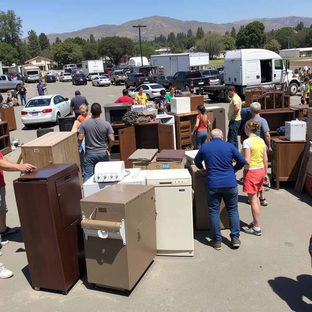 Simi Valley residents participate in free dump day.